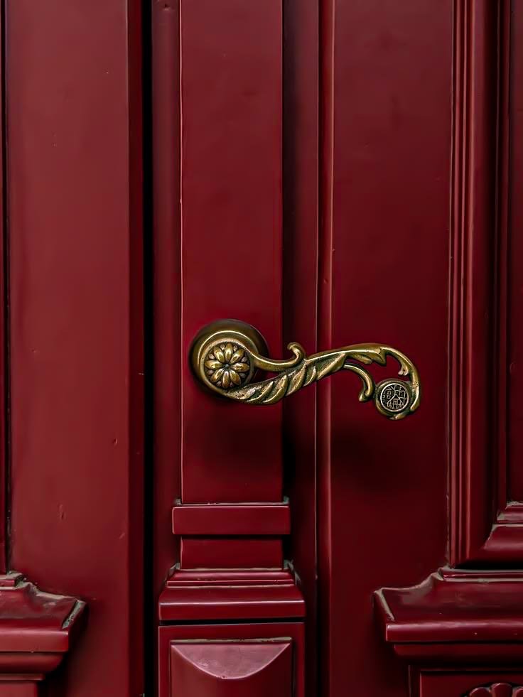 Red Door Handle